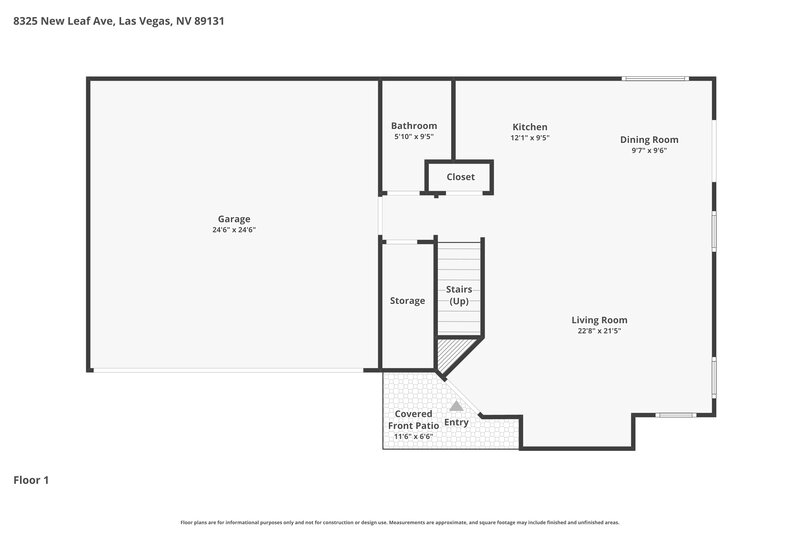 2,130/Mo, 8325 New Leaf Ave Las Vegas, NV 89131 Floor Plan View