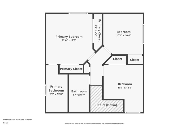 1,990/Mo, 609 Carleton Dr Henderson, NV 89014 Floor Plan View 2