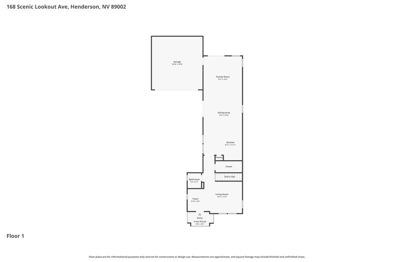2,205/Mo, 168 Scenic Lookout AVE Henderson, NV 89002 Floor Plan View