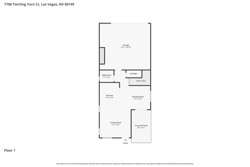 2,065/Mo, 7708 Twirling Yarn Ct Las Vegas, NV 89149 Floor Plan View