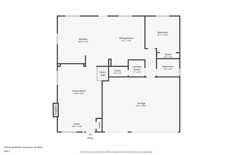 2,850/Mo, 1102 Broomfield Dr Henderson, NV 89074 Floor Plan View