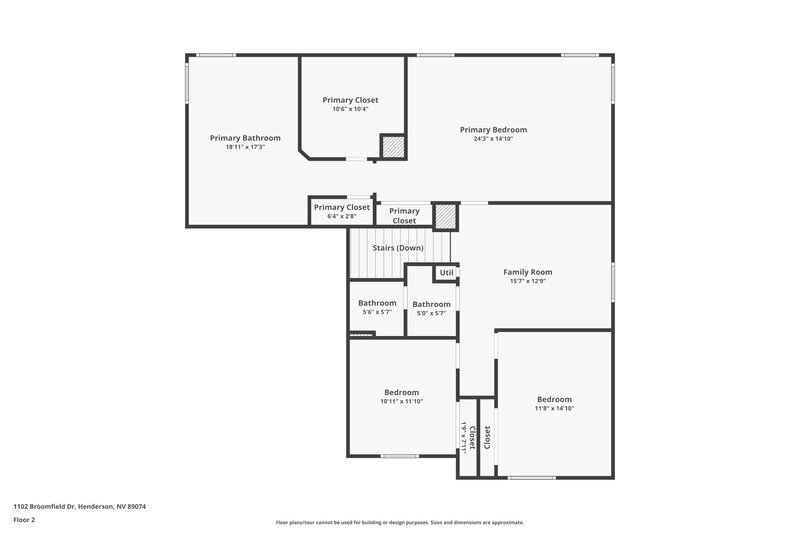 2,850/Mo, 1102 Broomfield Dr Henderson, NV 89074 Floor Plan View 2