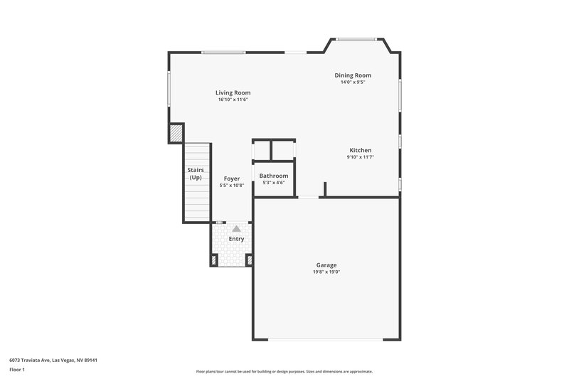1,965/Mo, 6073 Traviata Ave Las Vegas, NV 89141 Floor Plan View