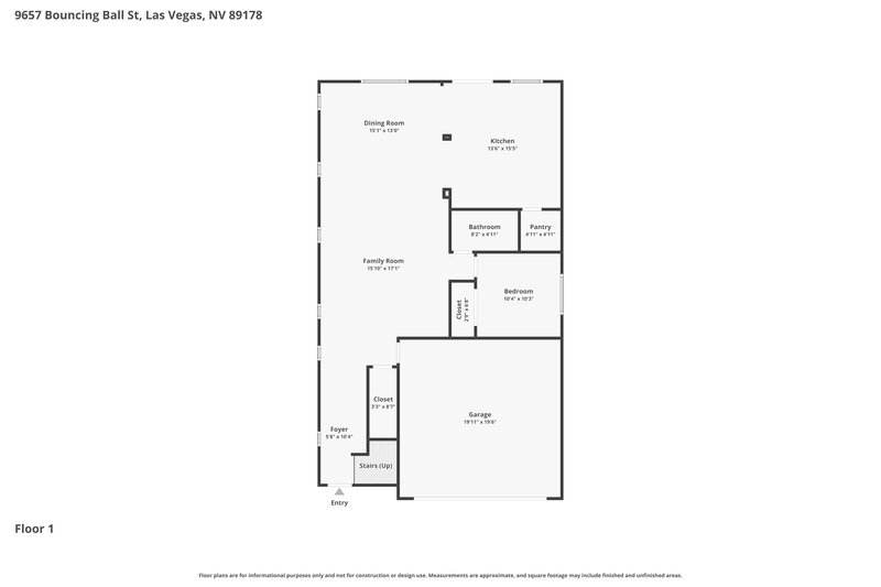 2,555/Mo, 9657 Bouncing Ball St Las Vegas, NV 89178 Floor Plan View