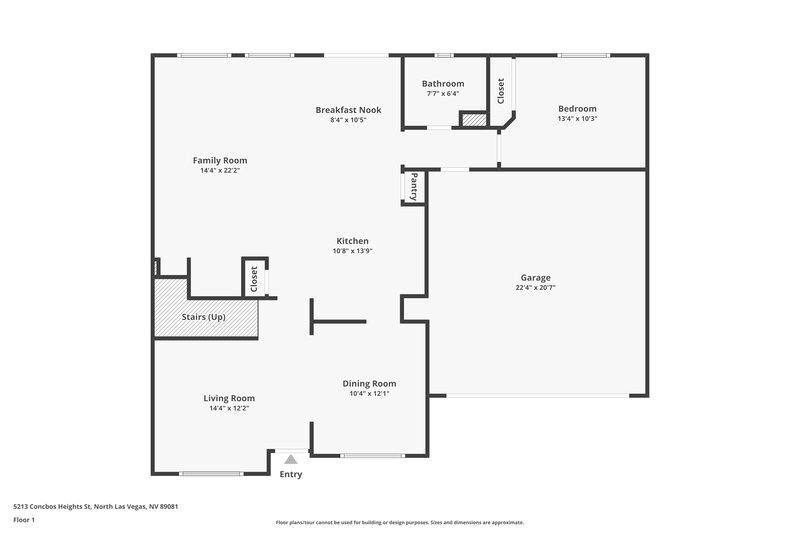 2,375/Mo, 5213 Concho Heights St North Las Vegas, NV 89081 Floor Plan View