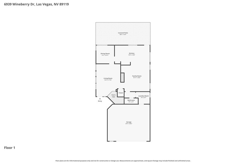 2,850/Mo, 6939 Wineberry DR Las Vegas, NV 89119 Floor Plan View