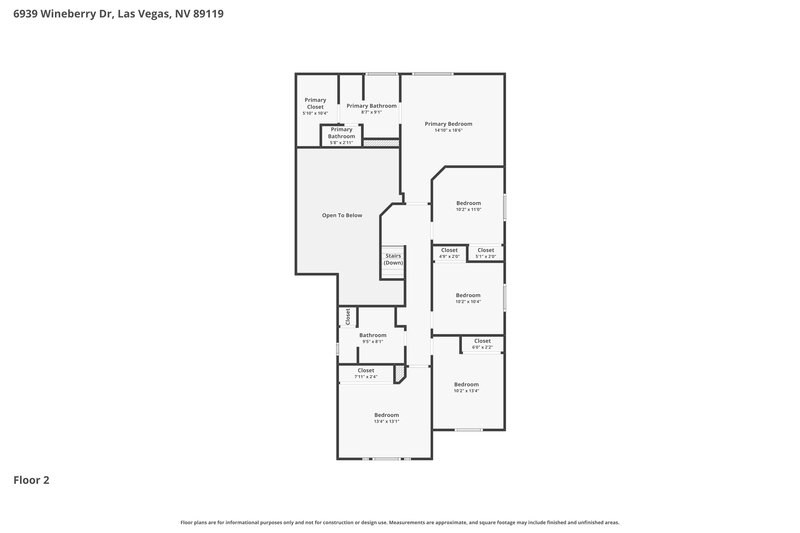2,850/Mo, 6939 Wineberry DR Las Vegas, NV 89119 Floor Plan View 2