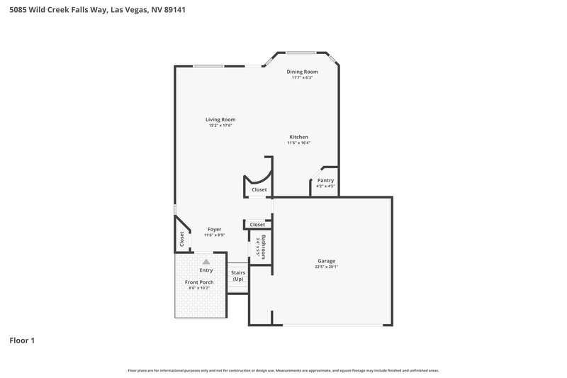 2,425/Mo, 5085 Wild Creek Falls Way Las Vegas, NV 89141 Floor Plan View