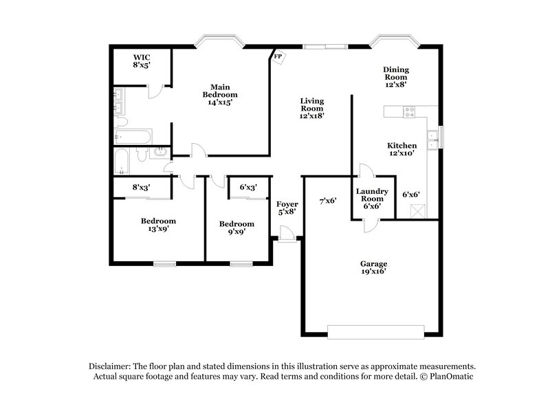2,130/Mo, 6221 Tupac Ln Las Vegas, NV 89130 Floor Plan View