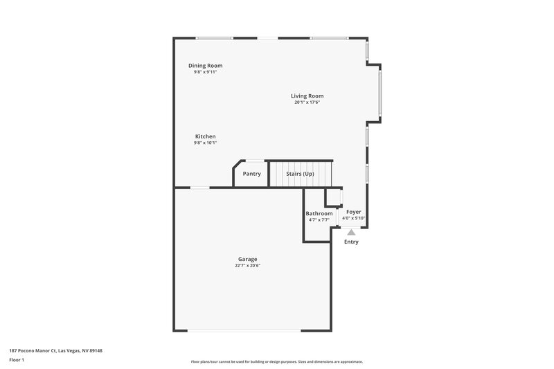 2,240/Mo, 187 Pocono Manor Ct Las Vegas, NV 89148 Floor Plan View