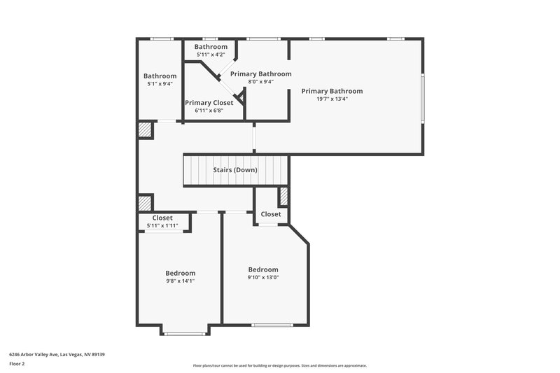 2,140/Mo, 6246 Arbor Valley Ave Las Vegas, NV 89139 Floor Plan View