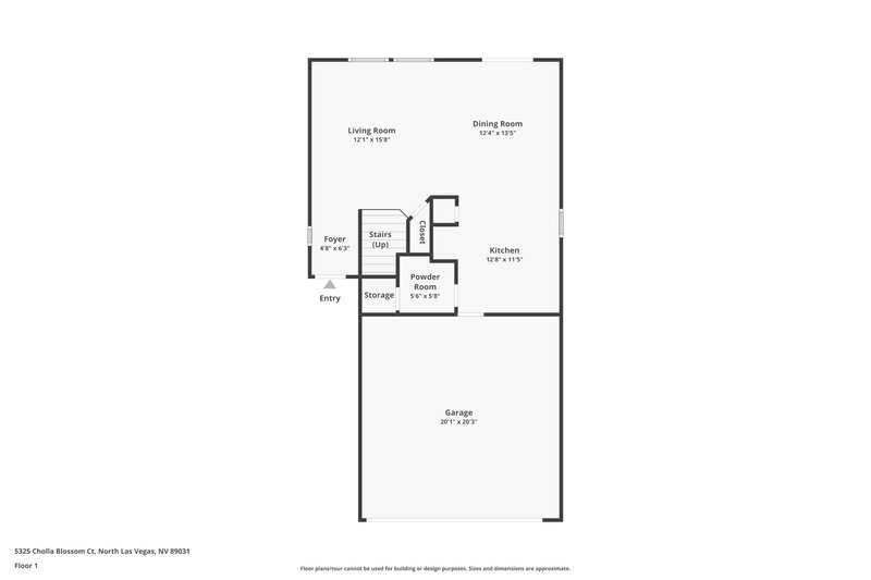 2,000/Mo, 5325 Cholla Blossom Ct North Las Vegas, NV 89031 Floor Plan View