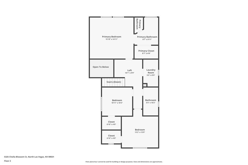 2,000/Mo, 5325 Cholla Blossom Ct North Las Vegas, NV 89031 Floor Plan View 2