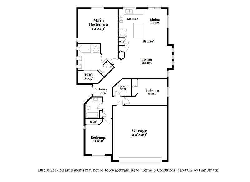 2,690/Mo, 6512 Point Break St North Las Vegas, NV 89084 Floor Plan View