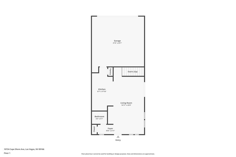2,100/Mo, 10724 Cape Shore Avenue Las Vegas, NV 89166 Floor Plan View