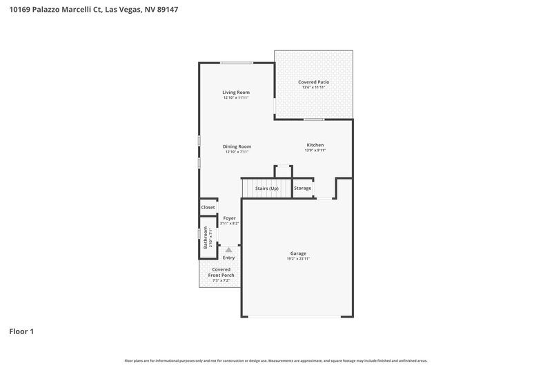 2,255/Mo, 10169 Palazzo Marcelli Ct Las Vegas, NV 89147 Floor Plan View