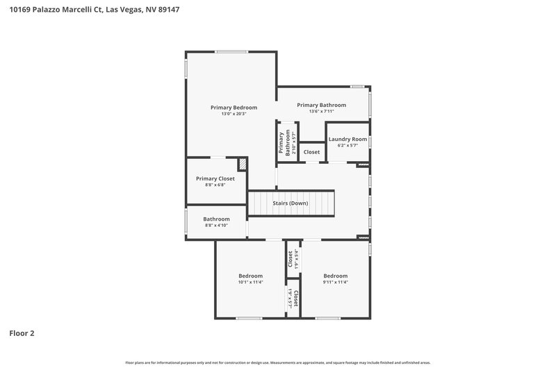 2,255/Mo, 10169 Palazzo Marcelli Ct Las Vegas, NV 89147 Floor Plan View 2