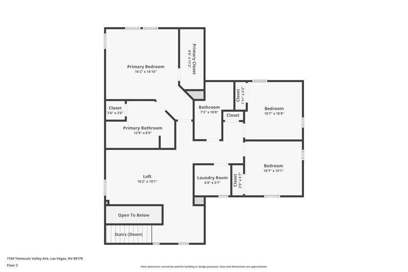 1,945/Mo, 7194 Temecula Valley Ave Las Vegas, NV 89179 Floor Plan View 2