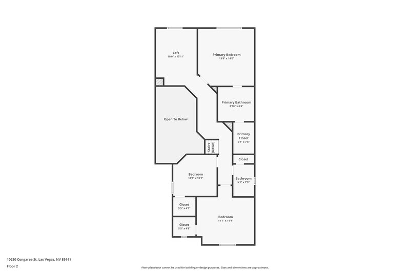 2,085/Mo, 10620 Congaree St Las Vegas, NV 89141 Floor Plan View 2