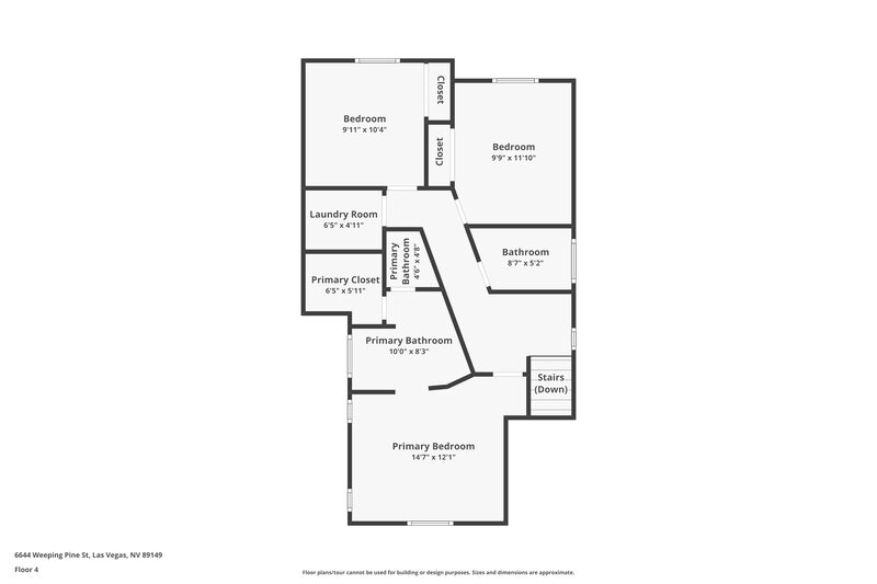 2,050/Mo, 6644 Weeping Pine Las Vegas, NV 89149 Floor Plan View 4