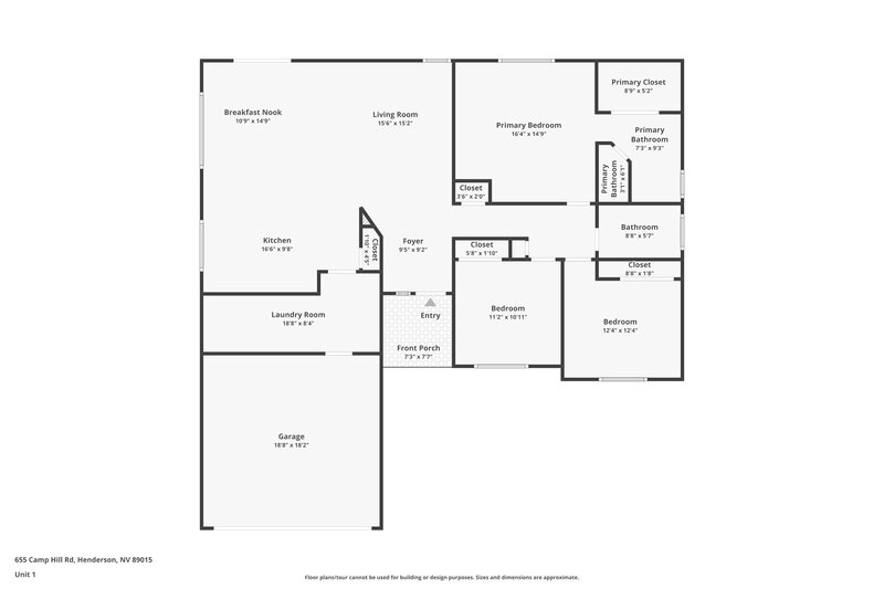 1,985/Mo, 655 Camp Hill Rd Henderson, NV 89015 Floor Plan View