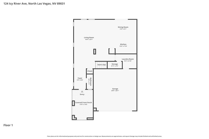 2,065/Mo, 124 Icy River Ave North Las Vegas, NV 89031 Floor Plan View