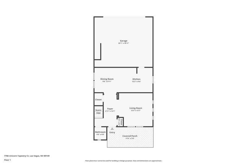 1,825/Mo, 7706 Unicorn Tapestry Court Las Vegas, NV 89149 Floor Plan View