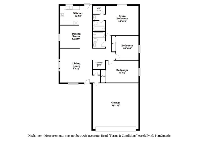 1,855/Mo, 5225 Panguitch Dr Las Vegas, NV 89122 Floor Plan View