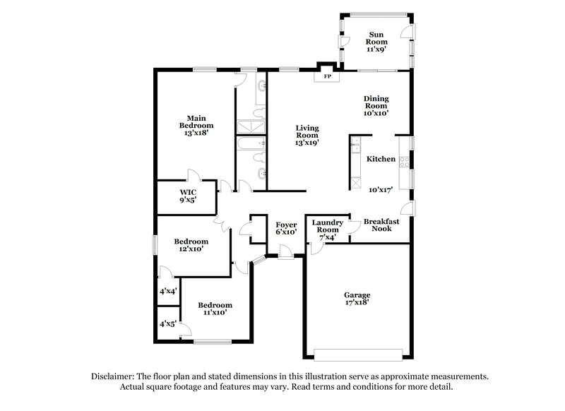 1,950/Mo, 1511 Plain Sight Ave Henderson, NV 89014 Floor Plan View