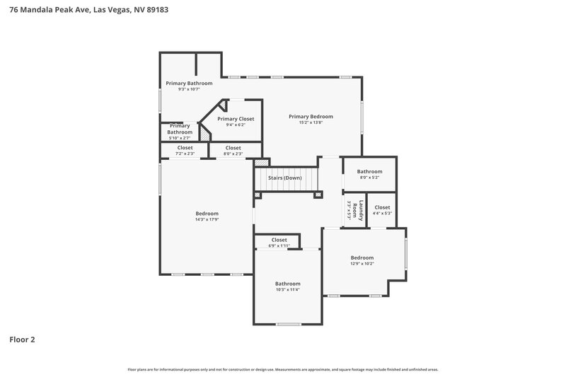 2,190/Mo, 76 Mandala Peak Ave Las Vegas, NV 89183 Floor Plan View 2
