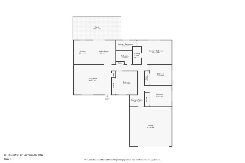 0/Mo, 3944 Grapefruit Cir Las Vegas, NV 89103 Floor Plan View