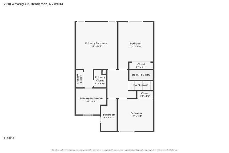 2,260/Mo, 2010 Waverly Cir Henderson, NV 89014 Floor Plan View 2