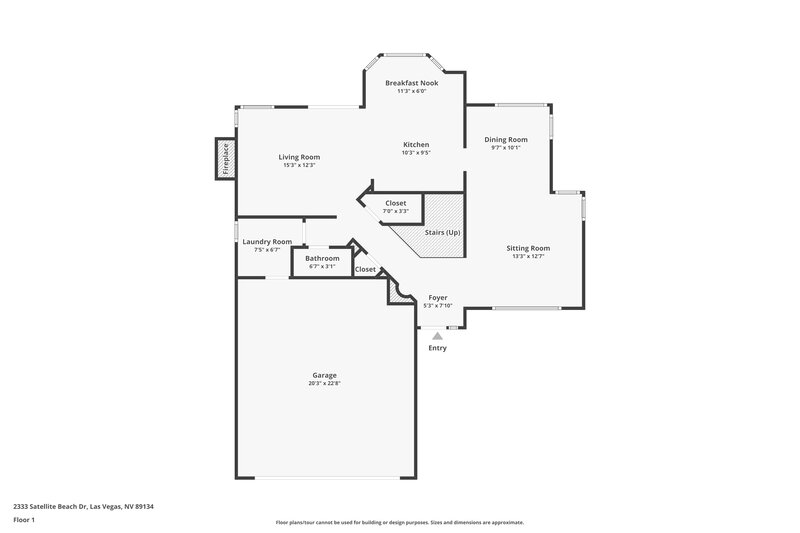 2,035/Mo, 2333 Satellite Beach Dr Las Vegas, NV 89134 Floor Plan View