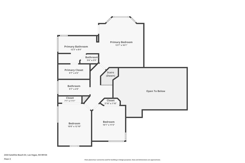 2,035/Mo, 2333 Satellite Beach Dr Las Vegas, NV 89134 Floor Plan View 2