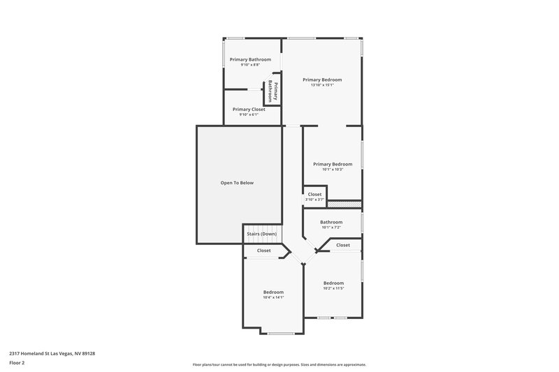 2,605/Mo, 2317 Homeland St Las Vegas, NV 89128 Floor Plan View 2
