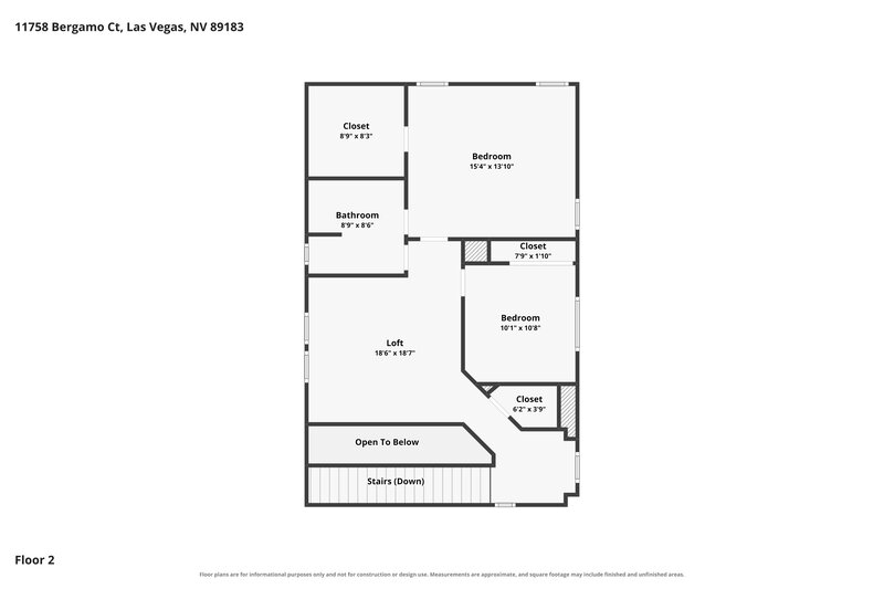 2,380/Mo, 11758 Bergamo Ct Las Vegas, NV 89183 Floor Plan View 2