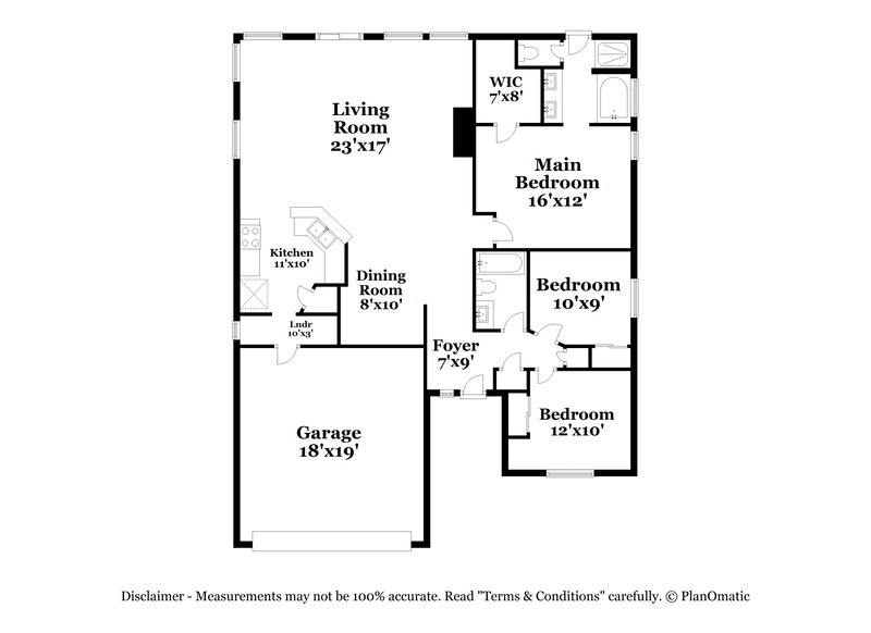 2,025/Mo, 1604 Watercreek Dr North Las Vegas, NV 89032 Floor Plan View