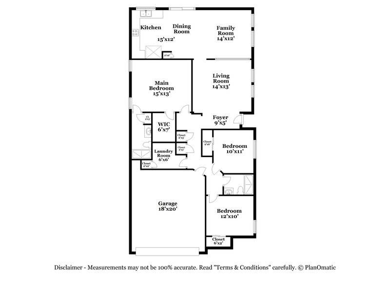 2,035/Mo, 9534 Swiss Stone Ct Las Vegas, NV 89123 Floor Plan View