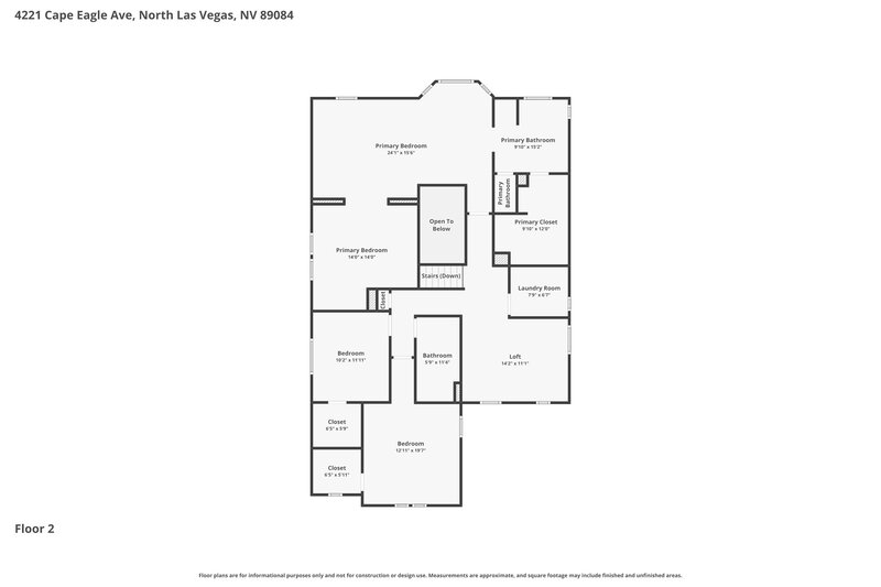 3,035/Mo, 4221 Cape Eagle Ave North Las Vegas, NV 89084 Floor Plan View 2