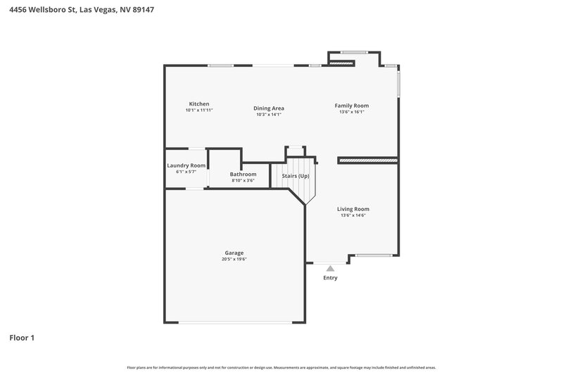 2,145/Mo, 4456 Wellsboro St Las Vegas, NV 89147 Floor Plan View