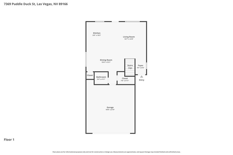 2,215/Mo, 7369 Puddle Duck St Las Vegas, NV 89166 Floor Plan View