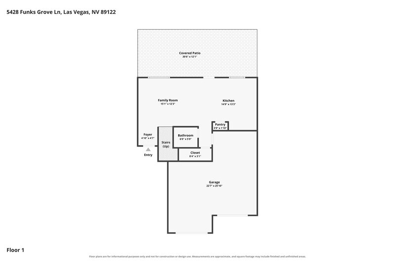 1,860/Mo, 5428 Funks Grove Ln Las Vegas, NV 89122 Floor Plan View