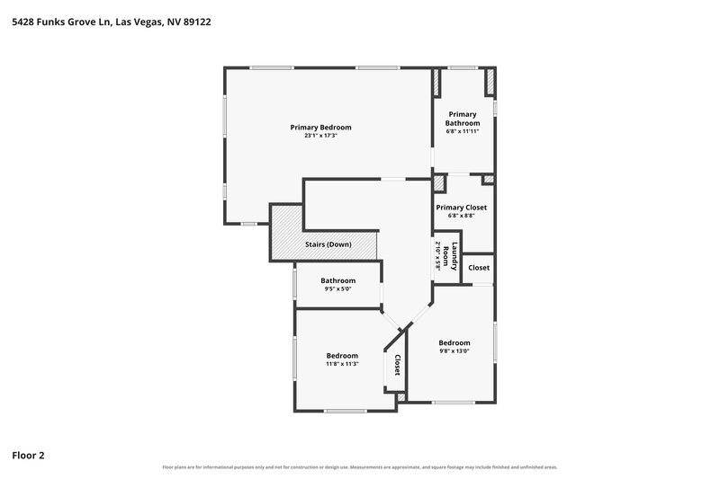 1,860/Mo, 5428 Funks Grove Ln Las Vegas, NV 89122 Floor Plan View 2