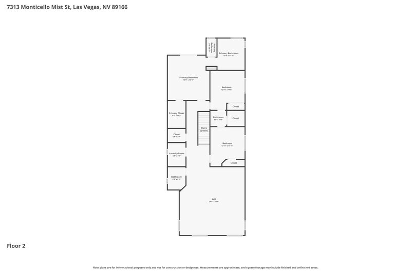 2,660/Mo, 7313 Monticello Mist St Las Vegas, NV 89166 Floor Plan View 2