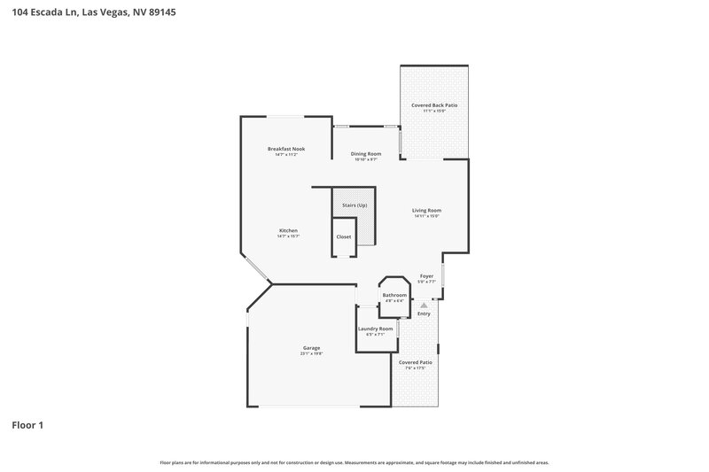 2,350/Mo, 104 Escada Ln Las Vegas, NV 89145 Floor Plan View