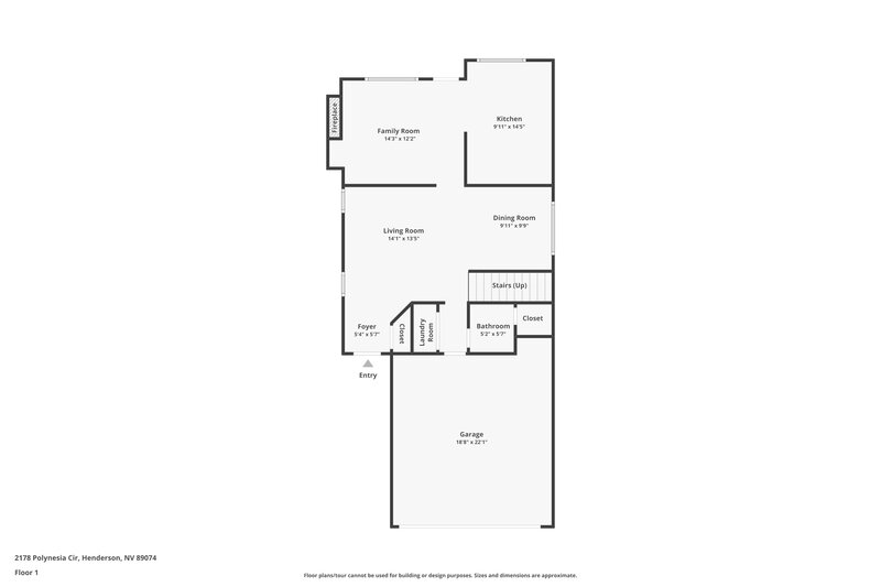 2,225/Mo, 2178 Polynesia Cir Henderson, NV 89074 Floor Plan View
