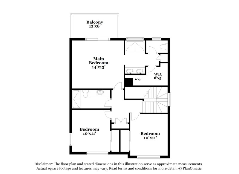 1,895/Mo, 8838 Ashley Park Ave Las Vegas, NV 89148 Floor Plan View 3