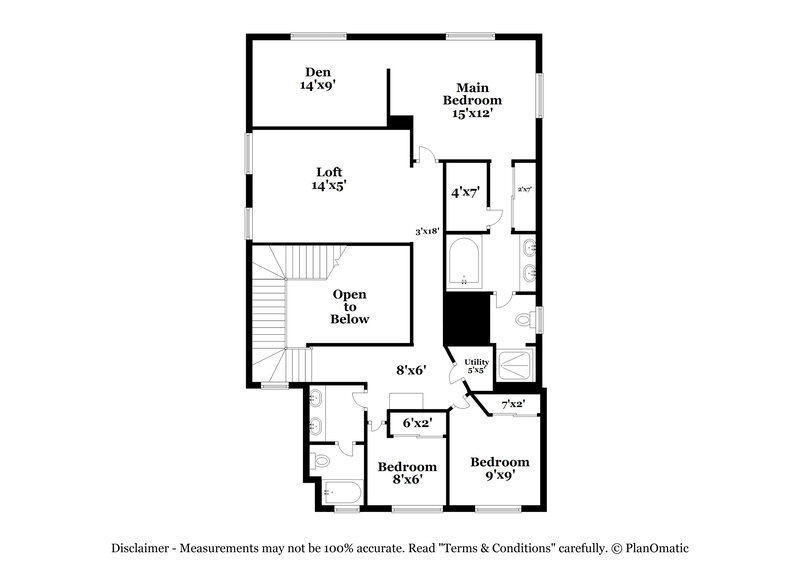 2,165/Mo, 10416 Raining Sky St Las Vegas, NV 89178 Floor Plan View 2
