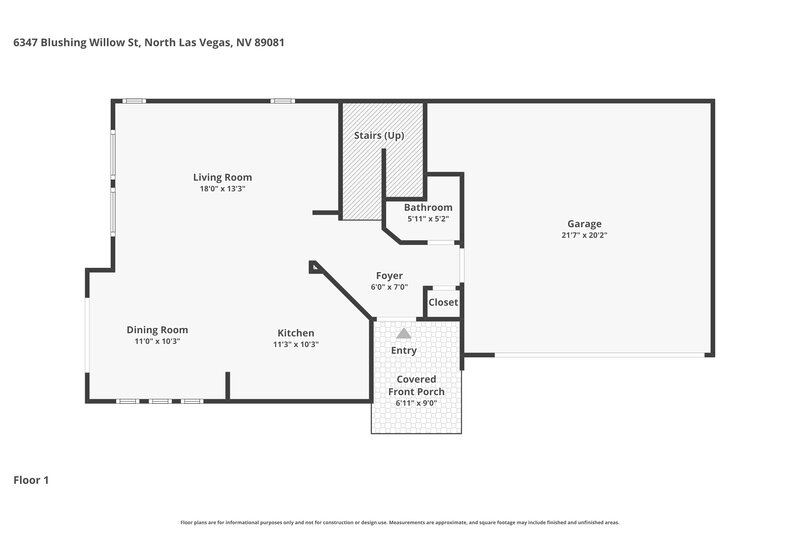 2,170/Mo, 6347 Blushing Willow St North Las Vegas, NV 89081 Floor Plan View