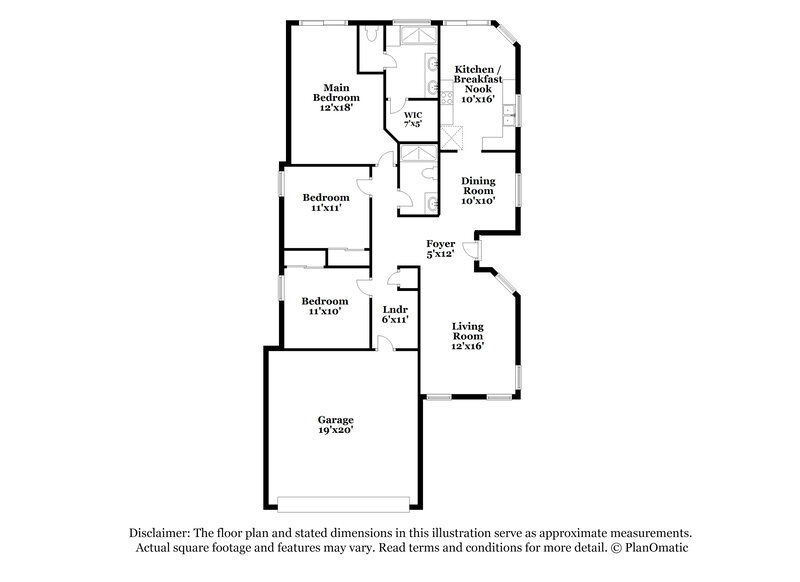 1,905/Mo, 5797 Goodsprings Ct Las Vegas, NV 89110 Floor Plan View